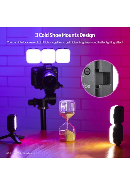 Godox Lıtemons LED6BI Iki Renkli Şarj Edilebilir Aydınlatma Seviyesi Ayarlanabilir Vlog Video Işığı (Yurt Dışından) modelleri