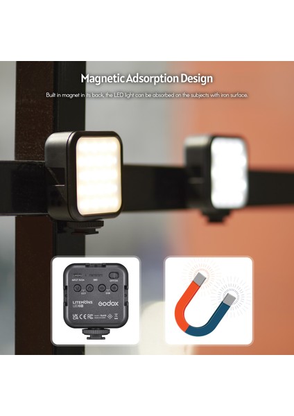 Godox Lıtemons LED6BI Iki Renkli Şarj Edilebilir Aydınlatma Seviyesi Ayarlanabilir Vlog Video Işığı (Yurt Dışından) indirimleri
