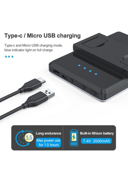 5W Fotoğraf Lambası Iki Renkli LED Işık Ayarlanabilir Renk Sıcaklığı 2000MAH Pil (Yurt Dışından) indirimleri