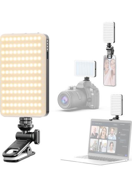 Cep LED Video Işığı 2500K - 9000K Ayarlanabilir Dahili Pil (Yurt Dışından)