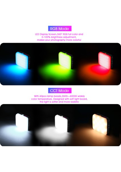 Cep Rgb Dolgu Işığı LED CRI95+ 2600K - 6000K Parlaklık Ayarlanabilir (Yurt Dışından)