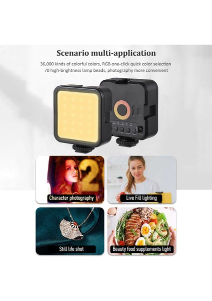 Mini Fotoğrafçılık Lambası Aydınlatma Seviyesi Ayarlanabilir Iki Renkli 70 LED Boncuk 3000K - 9000K (Yurt Dışından) fırsatları