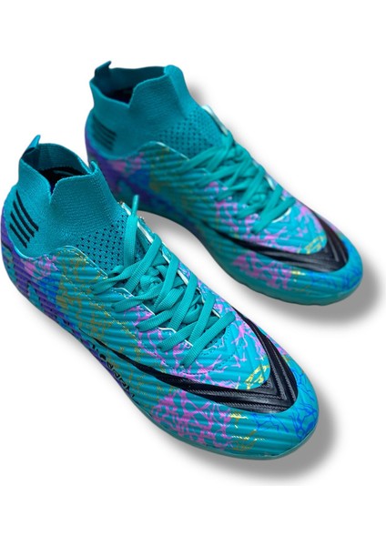 Çoraplı Airboom Halısaha Ayakkabı Turkuaz Mor Desenli fiyatları