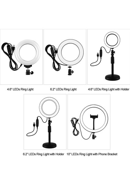 Puluz 4.6" Işık Seviyesi Ayarlanabilir 3 Işık Modlu LED Halka Işığı (Yurt Dışından) fiyatları