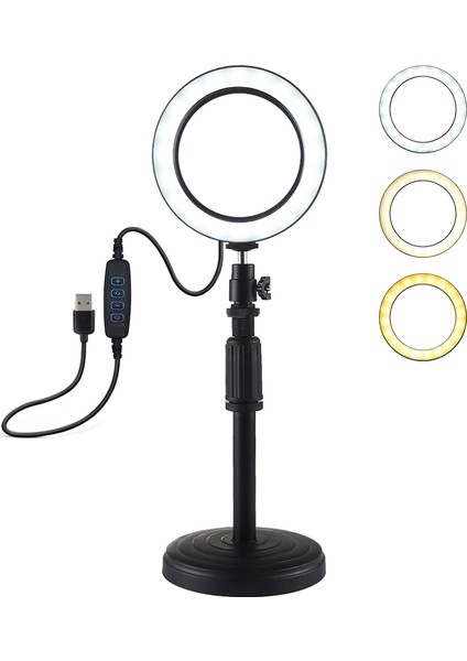 Puluz 4.6" Işık Seviyesi Ayarlanabilir 3 Işık Modlu LED Halka Işığı (Yurt Dışından) indirimleri