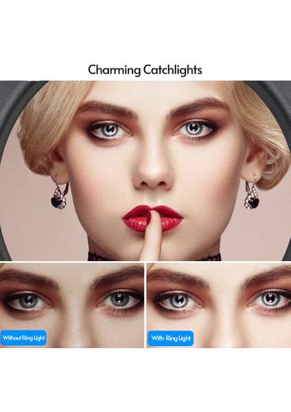 10 Inçlik Aydınlatma Seviyesi Ayarlanabilir 3 Aydınlatma Modlu LED Halka Işığı (Yurt Dışından) fiyatları