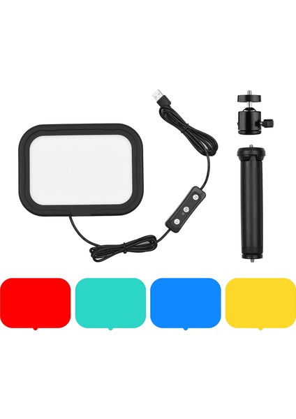 Ph-04 Kompakt LED Video Işık Seti 5600K USB LED Doldurma Işığı 4 Renk (Yurt Dışından)