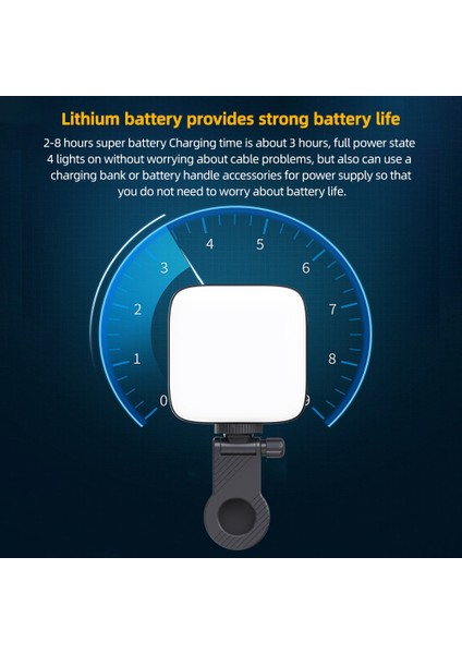 4,5W Cep Fotoğraf Lambası Iki Renkli LED 3000K - 9900K Parlaklık Ayarlı (Yurt Dışından) modelleri