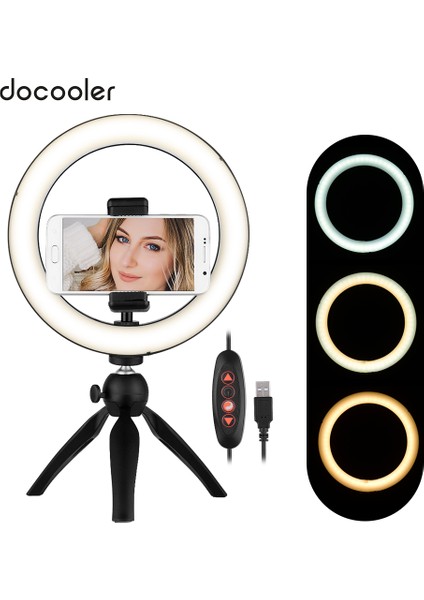 8.6 Inç Taşınabilir LED Halka Işığı 3 Işık Modu Parlaklığı Ayarlanabilir (Yurt Dışından) fiyatları