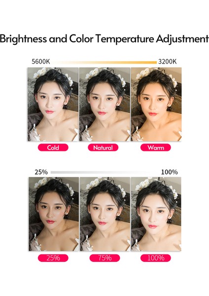 10 Inçlik USB ile Enerjilenebilen 3 Renk Sıcaklığına Sahip Halka Işığı (Yurt Dışından) fırsatları