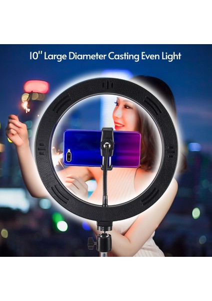 10 Inçlik USB ile Enerjilenebilen 3 Renk Sıcaklığına Sahip Halka Işığı (Yurt Dışından) indirimleri