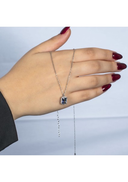 Mistik Topaz Baget Gümüş Kolye NUR-KY03182 fırsatları