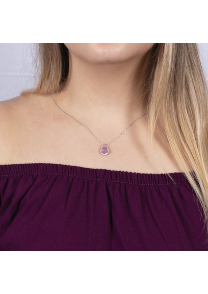Su Damlası Gümüş Kolye NUR-KY03153 fiyatları