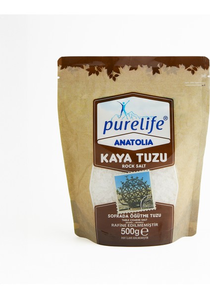 Kaya Tuzu Granül 500g | Anadolu | Sofrada Öğütme Tuzu | Rafine Edilmemiş Doğal Tuz | Yüksek Mineralli