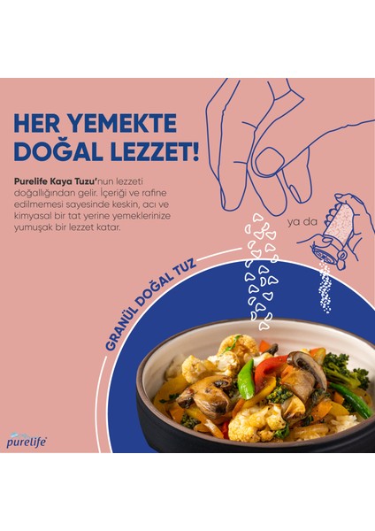 Kaya Tuzu Granül 500g | Anadolu | Sofrada Öğütme Tuzu | Rafine Edilmemiş Doğal Tuz | Yüksek Mineralli modelleri
