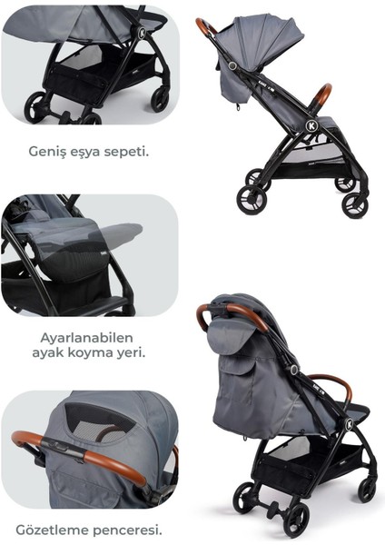 Xflop Autofold Kabin Boy Bebek Arabası Dark Grey