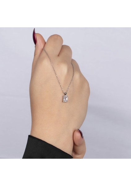Baget Taşlı Gümüş Kolye NUR-KY03194 modelleri