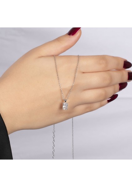 Baget Taşlı Gümüş Kolye NUR-KY03194 fırsatları