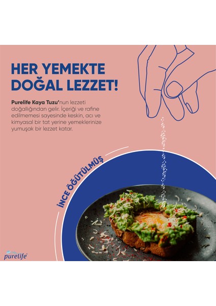 Kaya Tuzu Ince Iyotlu Anadolu Kaya Tuzu 800g | Rafine Edilmemiş & Doğal Tuz | Yüksek Mineralli modelleri