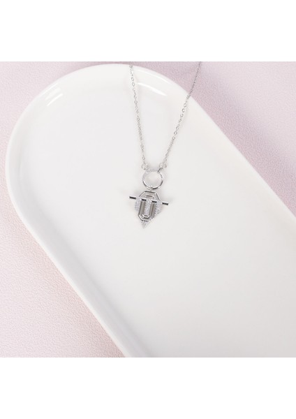 Taşlı Şövalye Çelik Kolye NUR-CL00322 fiyatları