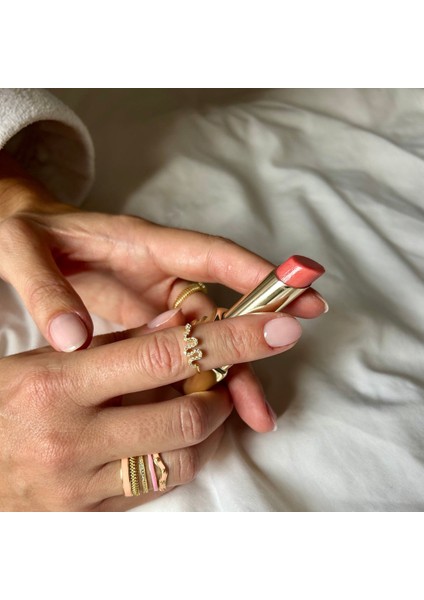 14 Ayar Altın Zarif Taşlı Yılan Yüzük KRS103-14GRZ indirimleri