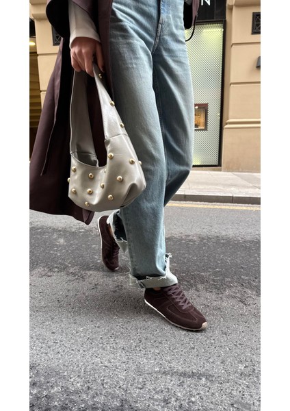 Kadın Zımbalı Kol Çantası Gri fiyatları