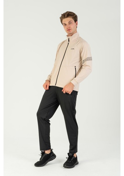 Comfort Erkek Dik Yaka Düz Paça Taş Rengi Eşofman Takımı modelleri