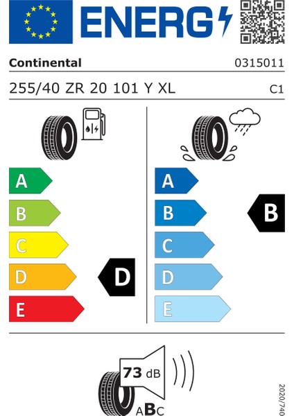 255/40R20 101Y Xl Fr Sportcontact 6 Mo1 Suv Yaz Lastiği (Üretim Yılı : 2024)