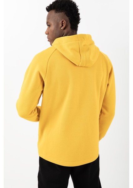 Comfort Erkek Kapşonlu Ribana Paça Reglan Kol Sarı Eşofman Takımı 22375