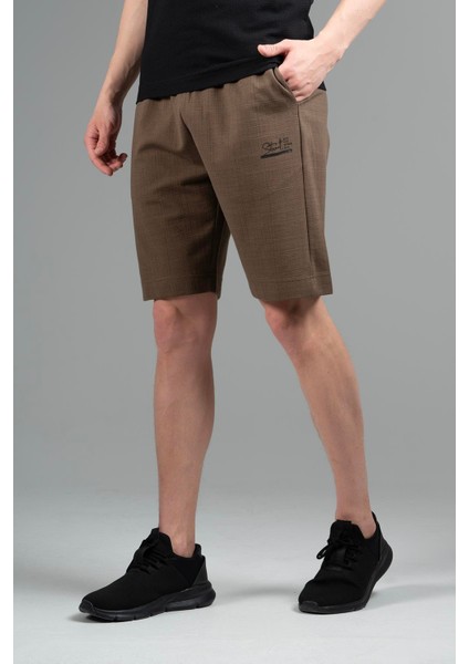 Sportswear Oversize Erkek Şort Basic Kakao Şort 22650