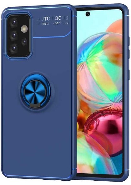 Galaxy A52 Kılıf Iksp Ravel Silikon Kapak-Mavi