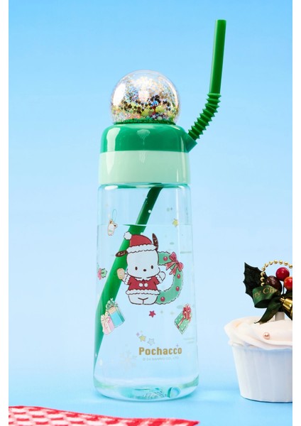 Sanrio Lisanslı Yılbaşı Koleksiyonu Pipetli ve Kristal Küreli Şişe