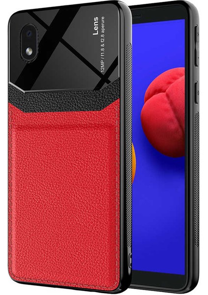Galaxy A01 Core Kılıf ​iksp Emiks Kapak-Kırmızı