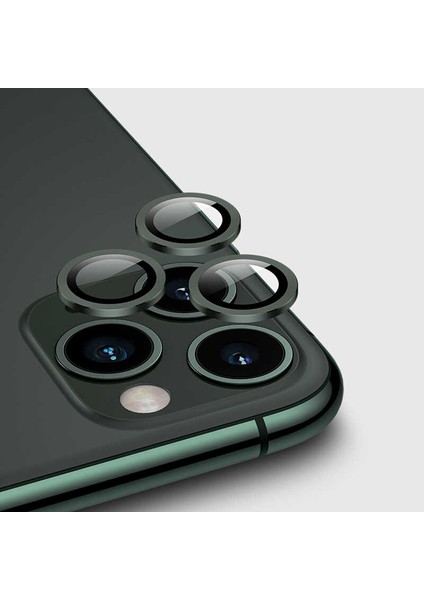 Apple iPhone 12 Pro Uyumlu Iksp Cl-02 Kamera Lens Koruyucu-Koyu Yeşil