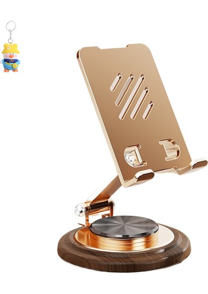 360 ° Döner Ceviz Tahıl Cep Telefonu Tutucu Masaüstü Katlanır Ayarlanabilir Karbon Çelik Cep Telefonu Tablet Tutucu (Yurt Dışından)