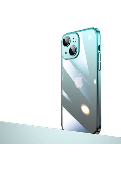 Apple iPhone 14 Plus Kılıf Parlak Renk Geçişli Kamera Korumalı Iksp Senkron Kapak-Mavi-Siyah