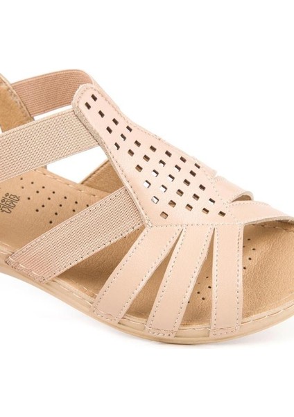Amanda 31143-045 Anatomik Taban Kadın Sandalet Krem 36-40 fırsatları