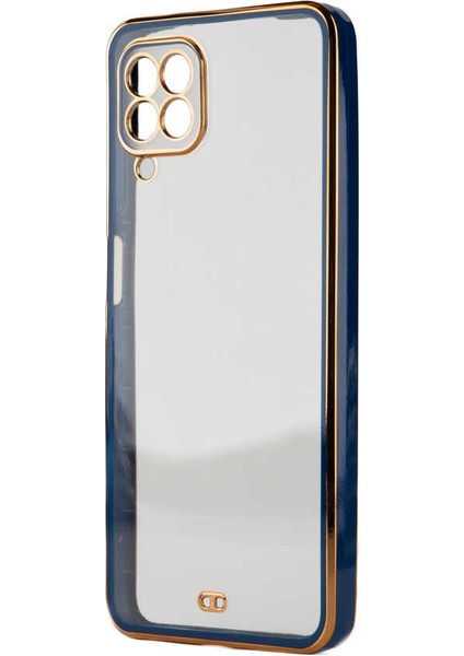 Galaxy M22 Kılıf Iksp Voit Clear Kapak-Lacivert