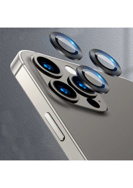 Apple iPhone 13 Pro Max Uyumlu Iksp Cl-04 Kamera Lens Koruyucu-Siyah