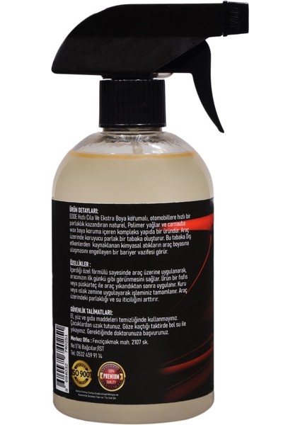 Araba Araç Oto Hızlı Cila 500 ml Oto Detailing-V1