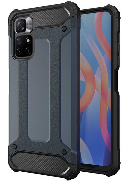 Xiaomi Redmi Note 11S Global Kılıf Iksp Crash Silikon Kapak-Gri