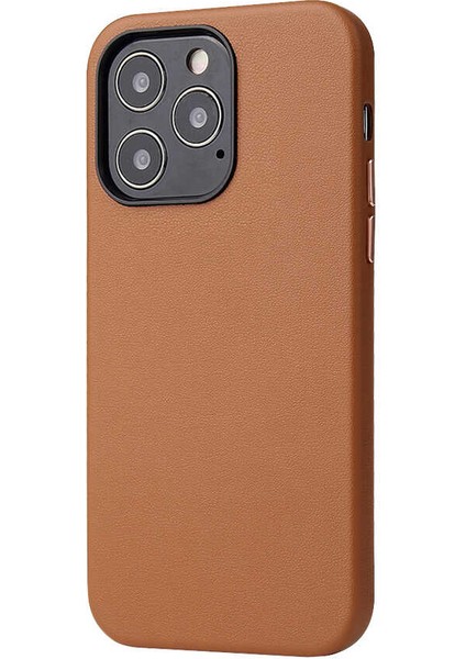 iPhone 13 Pro Max Uyumlu Iksp Eyzi Kapak-Kahverengi