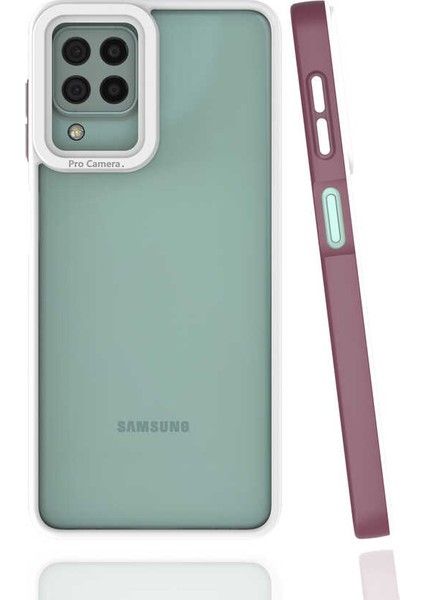 Samsung Galaxy M32 Kılıf Mima Kapak-Mürdüm