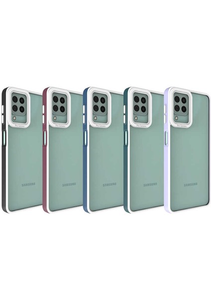 Samsung Galaxy M32 Kılıf Mima Kapak-Mürdüm