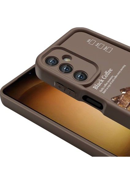 Samsung Galaxy A05S Kılıf Kamera Korumalı Baskılı Arka Yüzey Klas Kapak-Koyu Kahve indirimleri