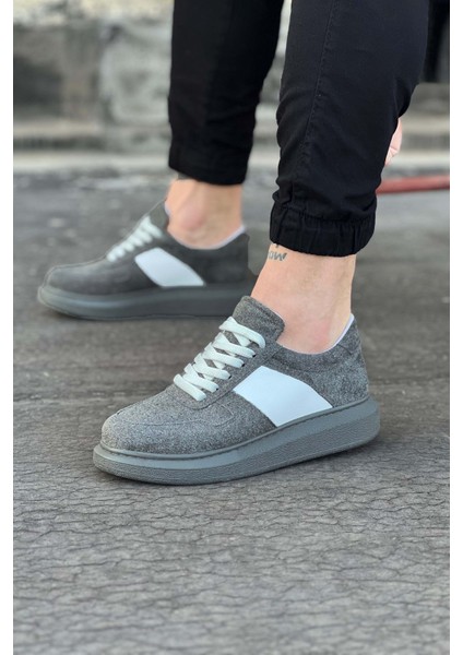 WG011 Gri Süet Erkek Casual Ayakkabı
