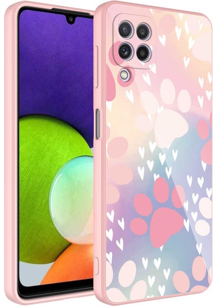 Galaxy M32 Kılıf Kamera Korumalı Desenli Sert Silikon Iksp Epoksi Kapak-No4