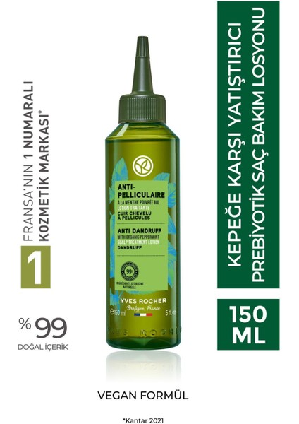 Kepeğe Karşı (anti Pelliculaire) Yatıştırıcı Prebiyotik Saç Bakım Losyonu - Vegan-150 Ml