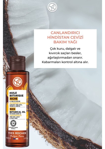 Canlandırıcı (Huile Botanique) Hindistan Cevizi Prebiyotik Bakım Yağı - Vegan-100 ml