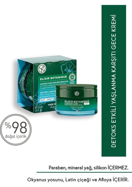 Gece Kremi - Yaşlanma Karşıtı Bitkisel Antioksidan Bakım / Elixir Botanique-50 ml-55704